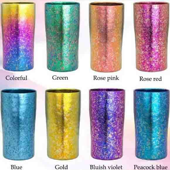 Colorful crystallization titanium mug