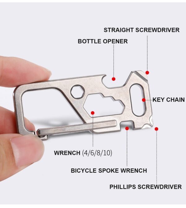 Super lightweight multitool 6 in 1 with keychain KC001