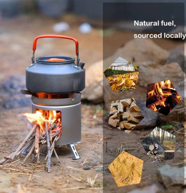 Ultralight titanium wood burning stove YST003