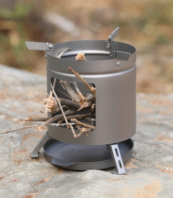 lightweight titanium backpacking wood stove YST003