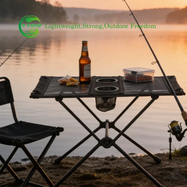 Aluminium outdoor table YDT09 used for fishing and outdoor camping activities
