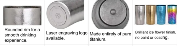 Titanium Double Wall Cup YDW06 details