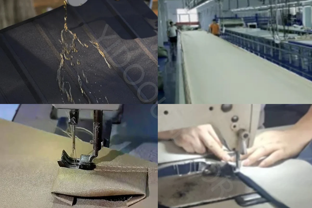 camping gear fabric processing sewing production