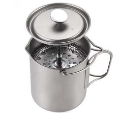 750ML Titanium Coffee Cup Fresh Press Pot